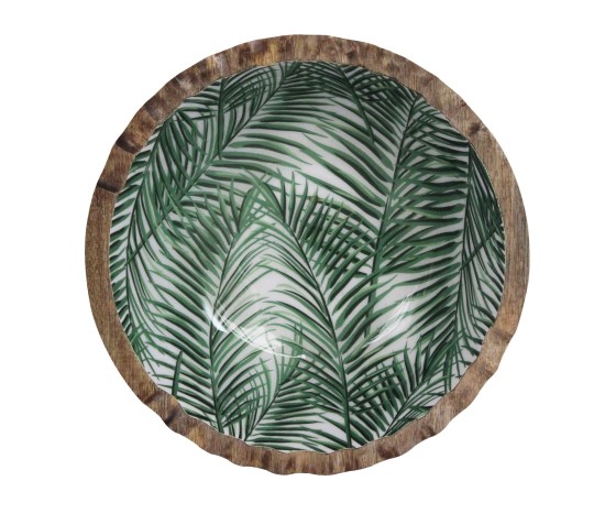 Palm Leaf Decal Bowl